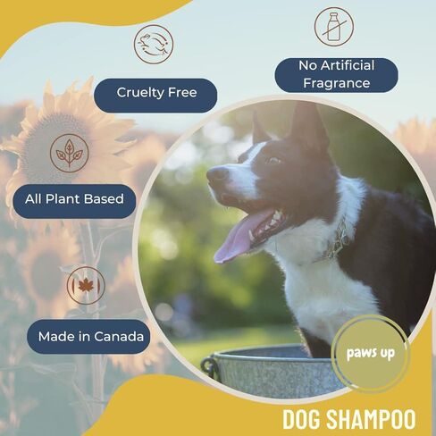 All-Plant Dog Shampoo - Oil Balancing and Deshedding for Dry or Oily Dog Skin - by Black Sheep Organics Made in Canada in Saudi Arabia