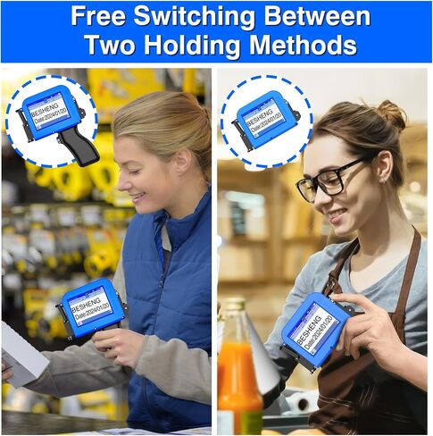 Mini Handheld Inkjet Printer, Handheld Printer Portable with 42ml Fast-Drying Solvent Ink Handheld Inkjet Printer Gun for Date/Batch/QRcode/Barcode Handheld Printer for Any Surface (MP10, 0.5inch) in Kuwait