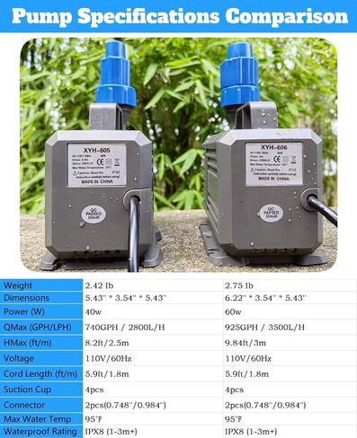 Submersible Water Pump 740GPH-40w, Pond Pumps for Fountains, Aquarium Water Pump for Fountain with Flow Control, Water Fountain Pumps Submersible for Fish Tank, Filtration, Hydroponics in Saudi Arabia