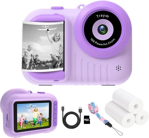 Kids Camera Instant Print, 3.5 Inch Screen Kids Digital Camera Instant, Christmas Birthday Gifts for Girls Age 3-12, Portable Toddler Camera Toy Gifts for 3 4 5 6 7 8 9 10 Year Old Girls Boys (Rose) in Saudi Arabia