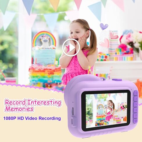 Kids Camera Instant Print, 3.5 Inch Screen Kids Digital Camera Instant, Christmas Birthday Gifts for Girls Age 3-12, Portable Toddler Camera Toy Gifts for 3 4 5 6 7 8 9 10 Year Old Girls Boys (Rose) in Saudi Arabia