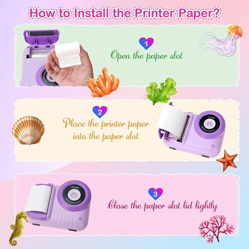 Kids Camera Instant Print, 3.5 Inch Screen Kids Digital Camera Instant, Christmas Birthday Gifts for Girls Age 3-12, Portable Toddler Camera Toy Gifts for 3 4 5 6 7 8 9 10 Year Old Girls Boys (Rose) in Saudi Arabia