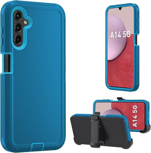 for Samsung Galaxy A14 5G case,A14 5G Heavy Duty case,[Military Grade Protective ][Shockproof] [Dropproof] [Dust-Proof], ONLY Fit Galaxy A14 5G Phone (Black) in Kuwait