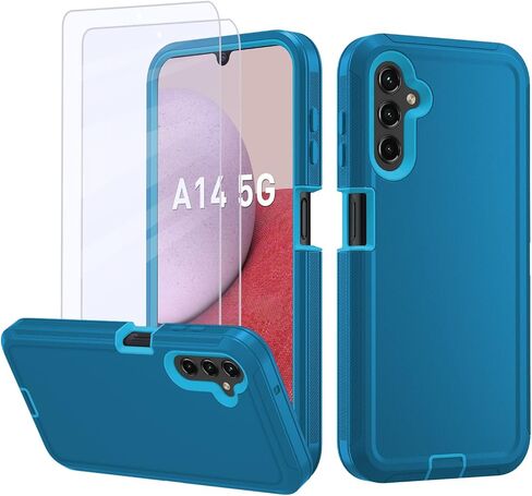 for Samsung Galaxy A14 5G case,A14 5G Heavy Duty case,[Military Grade Protective ][Shockproof] [Dropproof] [Dust-Proof], ONLY Fit Galaxy A14 5G Phone (Black) in Kuwait