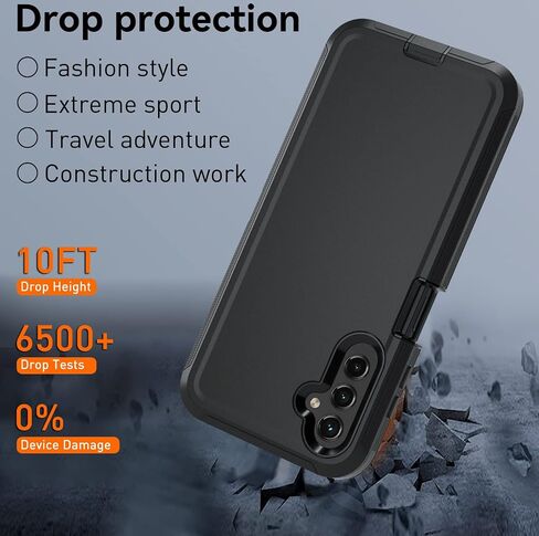 for Samsung Galaxy A14 5G case,A14 5G Heavy Duty case,[Military Grade Protective ][Shockproof] [Dropproof] [Dust-Proof], ONLY Fit Galaxy A14 5G Phone (Black) in Kuwait