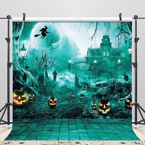 7X5FT Halloween Backdrop Halloween Graveyard Backdrop Halloween Wall Background Halloween Scene Setter Banner F117 in Saudi Arabia