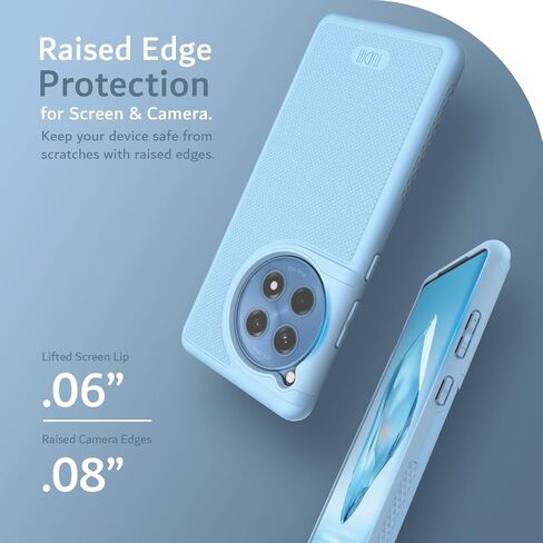 TUDIA MergeGrip [درجة عسكرية] مصممة لحافظة OnePlus 12R 5G (2024)، [تم اختبار السقوط] حافظة هاتف واقية متينة ورفيعة وشديدة التحمل بطبقة مزدوجة مقاومة للصدمات - أسود داكن in Saudi Arabia