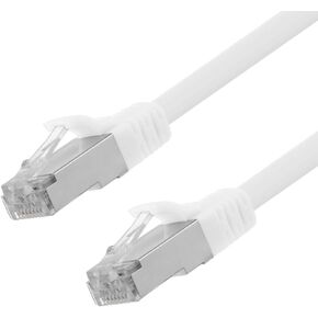 NavePoint Ethernet Patch Cable CAT6A, S/FTP, 26AWG, 2 Ft, 5 Pack, White