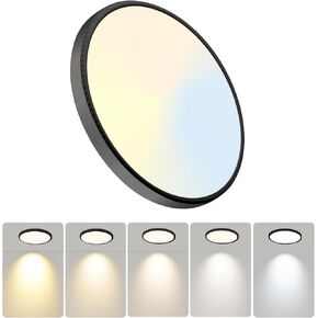 WKONCLDY 6PACK 3200lm LED Flush Mount Super Slim 12 بوصة LED 5000K ضوء السقف LED النهاري لغرفة النوم وغرفة المعيشة وغرفة الطعام (أبيض)