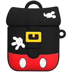 Ultra Thick Soft Silicone Case with Keychain for Apple Airpods 1 2 Air Pods 1st 2nd Generation Kids Teens Girls Boys