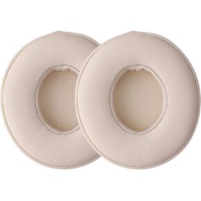 kwmobile Ear Pads Compatible with Beats Solo 2 Wireless/Solo 3 Wireless Earpads - 2X Replacement for Headphones - Beige