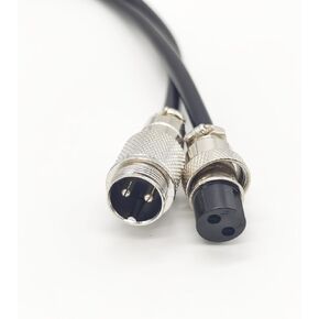 3.28 ft GX16 2 Pin Cable Male to Female Head Aviation Cordset, GX16 2 Pin Panel Mount Circular Metal Aviation Connector Adapter Female to Male (1Meter)