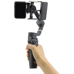 XBERSTAR Handheld Stabilizer Gimbal Mount Plate Adapter for DJI OSMO 6/5/4/3Action Camera, Black