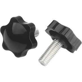M4 x 10mm Thread Clamping Knob, Thumb Screw, Star Hand Knob Tightening Screw Knob for Machinery, 30Pcs