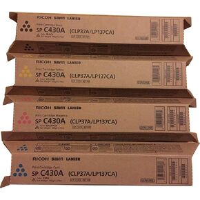 Ricoh AFICIO SP C430A C430DN High Yield Toner Bundle Set 821105, 821106, 821107, 821108, BCYM Sealed in Retail Packagin by Ricoh
