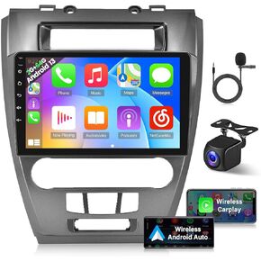 2+64G Car Radio for Ford Fusion Mondeo Mustang 2009 2010 2011 2012-10.1 inch Android Touchscreen Stereo with Wireless Carplay & Android Auto/WiFi/GPS Navigation/FM/RDS