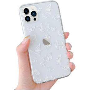 حافظة LCHULLE Girly لهاتف iPhone SE 2022/3rd Case iPhone SE 2020/2nd iPhone 7 iPhone 8، حافظة لطيفة بتصميم فراشة قزحية لامعة للفتيات والنساء، غطاء حماية من السقوط من مادة TPU الناعمة، أرجواني