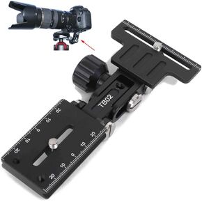 Retractable Long Focus Lens Support Stand Bayonet Protector, Foldable Camera & Telephoto Zoom Lens Bracket Holder with Quick Release Plate Compatible with Arca-Swiss Fit Tripod Head Clamp