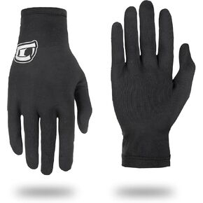 BORLENI Glove Liners - Lightweight Riding Gloves Liners for Motorcycle,Cycling Hiking,Sporting,Driving,Running,Skiing for Men Women (One Size, Black)