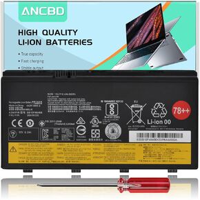 78++ 78+ Laptop Battery Replacement for Lenovo ThinkPad P70 20ER/20ES P71 20HK/20HL Series 01AV451 00HW030 SB10F46468 4X50K14092 5B10W13950 4ICR18/65-2 15V 96Wh/6400mAh 8-Cell in Saudi Arabia
