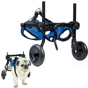 Pet Wheelchair，Dog Wheelchair，Dog Wheelchair for Back Legs，Adjustable Pet Cart，Assist a paralyzed pet get Back on its feet，Support Leg Brace and Hip (Extra Small)