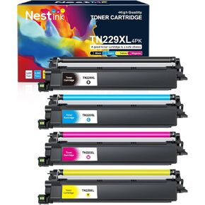 TN229XL High Yield Toner Cartridge Replacement for Brother TN229 to Compatible with HL-L3220CDW, L3280CDW, L3295CDW, L3300CDW, L8245CDW,MFC-L3720CDW, L3765CDW, L3780CDW, L8395CDW (4PACK BK/Y/C/M)