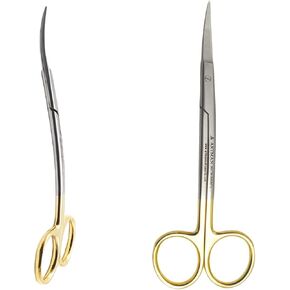 Scissors 5.5" LaGrange Gold Plated handle with tungsten carbide inserts extra sharp and durable Skin Tag Removal Artman Brand