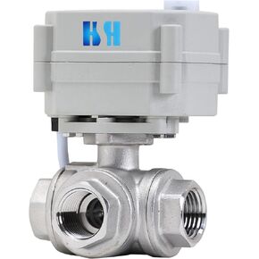 Stainless Steel 3 Way 12VDC On/Off L Port CR3-01 Wiring Motorized Ball Valve (1/2 inch CR3-03)