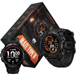 CARBINOX Blaze Smart Watch with GPS, Rugged Fitness Tracker Waterproof IP69K, Compatible with Android and iOS, 170+ Sports Modes, Gorilla Glass Screen, Make/Receive Calls (Square)