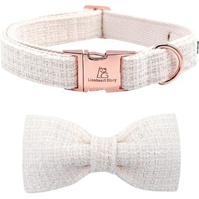 Lionheart Glory الكلب القوس طوق الخريف الكلب الياقات قابل للتعديل الياقات الكلب الناعمة مع ربطة العنق، الياقات الحيوانات الأليفة القوس التعادل للكلاب المتوسطة هدية in Kuwait