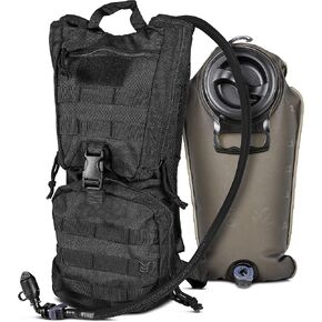 Mission Made Hydration Pack Tactical Military Backpack with MOLLE Webbing and Water Bladder