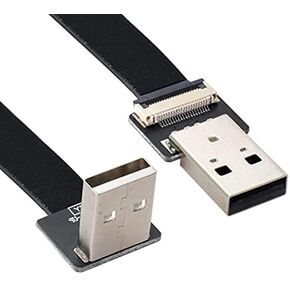 NFHK بزاوية USB 2.0 Type-A ذكر إلى Type-A كابل بيانات مسطح نحيف FPC 90 درجة لـ FPV والقرص والماسح الضوئي والطابعة 20 سم in Kuwait