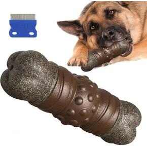 Giggle Dog Ball Toys for Agreessive Chewers, Indestructible Dog Toy with Funny Squeaky When Wiggle, Durable for Small Medium Large Dogs, Non-Toxic Rubber Pet Chew Toys, Black & Lake Blue