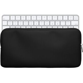 kwmobile Nylon Keyboard Zip Case Compatible with Apple Magic Keyboard Case - Black