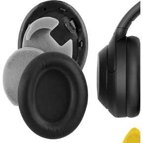 Geekria QuickFit Replacement Ear Pads for Sony WH-1000XM4 Wireless Headphones Ear Cushions, Headset Earpads, Ear Cups Cover Repair Parts (Black)
