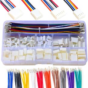 Tcenofoxy MX2510 2.5mm Connector Kit with 22AWG Pre-Crimped Cables,Compatible with Molex KK-254 MX 2.54mm Female Connector 2/3/4/5/6 Pin KF2510 Housing (TC-MX2.54-2510)