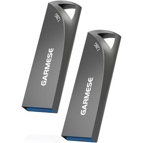 128GB USB Flash Drives, 2-Pack Waterproof Metal USB 3.0 Memory Stick, Slim Thumb Drive Portable Pen Drive with Keychain Hole Stylish Jump Drive for PC Computer