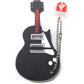Guitar USB Flash Drive Cool Pen Drive Novelty Thumb Drive Cartoon USB Memory Stick Music Flash Drive Guitar Gifts for Men Kids Children Collegue Student USB 2.0 (32gb, Black)