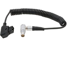 Power Cable for ZHIYUN Crane 3S Camera Stabilizer, D-tap to 4 Pin Female Right Angle Coiled