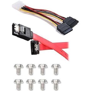 iMBAPrice Sata Opitcal Drives Install Kit Including 8X Optical Screws, 1Xsata 2.0 & 1X Power Cable For All Asus, Lg, Lite-On, Sony, Samsung