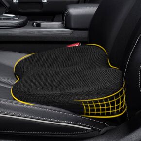 kingphenix Wedge Car Seat Cushion: Memory Foam Truck Seat Cushion for Car Seat Driver - Sciatica and Back Pain Relief - Enhancing Driving Comfort