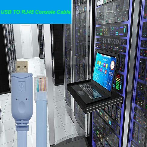كابل وحدة تحكم USB إلى RJ45، كابل وحدة تحكم USB 5FT(1.5M) ذكر إلى RJ45 ذكر FTDI Cisco لأجهزة التوجيه والمفاتيح والخدمات والمزيد. in Saudi Arabia