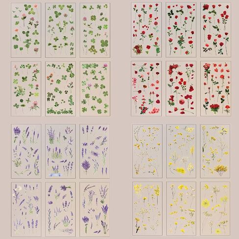 YCOSAN 70 Pcs Dried Flower Bookmark Kit - DIY Color Transparent Bookmarks, Dried Flower Bookmarks Set (Pressed Flowers Excluded) in Saudi Arabia