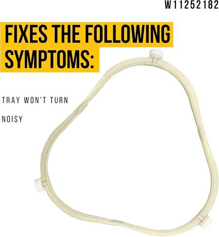 دعم صينية زجاجية W11252182 مطورة - أجزاء الميكروويف Amana Kenmore Whirlpool المتوافقة - يستبدل AP6799974 W10435114 4393752 PS12584163 - مناسب تمامًا لـ AMV2307PFB1 AMV2307PFB2 AMV2307PFB3 in Kuwait