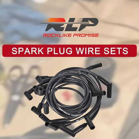 RLP Silicone Spark Plug Wires Set 8.0mm Blue Replacement for SBF Small Block Ford Valve Cover Wires 221 255 260 289 302 351W Fits HEI Distributor Caps in Saudi Arabia