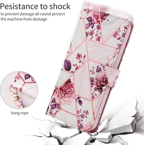 Compatible with iPhone 14 Plus 6.7 inch Wallet Case and Tempered Glass Screen Protector Leather Flip Card Holder Phone Cover for i-Phone 14+ iPhone14Plus 5G i i14 + iPhone14 14Plus Women Men Rose Gold in Saudi Arabia