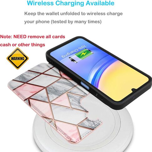 Tekcoo Galaxy A15 5G Wallet Case, Minimalist Luxury PU Leather ID Cash Credit Card Holder Slots Magnetic Closure Kickstand Folio Flip Slim Protective Cover for Samsung Galaxy A15 5G [Marble] in Saudi Arabia