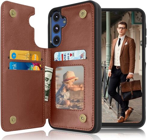 Tekcoo Galaxy A15 5G Wallet Case, Minimalist Luxury PU Leather ID Cash Credit Card Holder Slots Magnetic Closure Kickstand Folio Flip Slim Protective Cover for Samsung Galaxy A15 5G [Marble] in Saudi Arabia