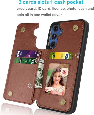 Tekcoo Galaxy A15 5G Wallet Case, Minimalist Luxury PU Leather ID Cash Credit Card Holder Slots Magnetic Closure Kickstand Folio Flip Slim Protective Cover for Samsung Galaxy A15 5G [Marble] in Saudi Arabia
