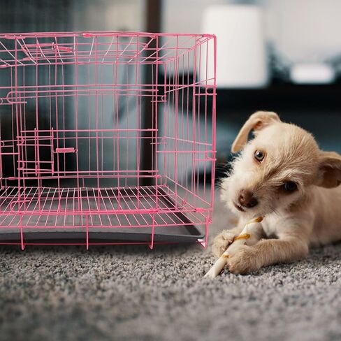INOOMP Wire Dog Crate-Door Metal Crate-Indoor Folding Collapsible Dog Crate Safe and Durable Portable Travel Dog Crate for Home Use in Saudi Arabia